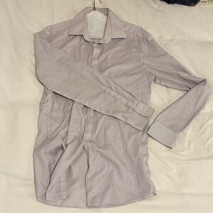 Charles Tyrwhitt Non-Iron Extra Slim Fit Purple Checkered Shirt 15.5/35